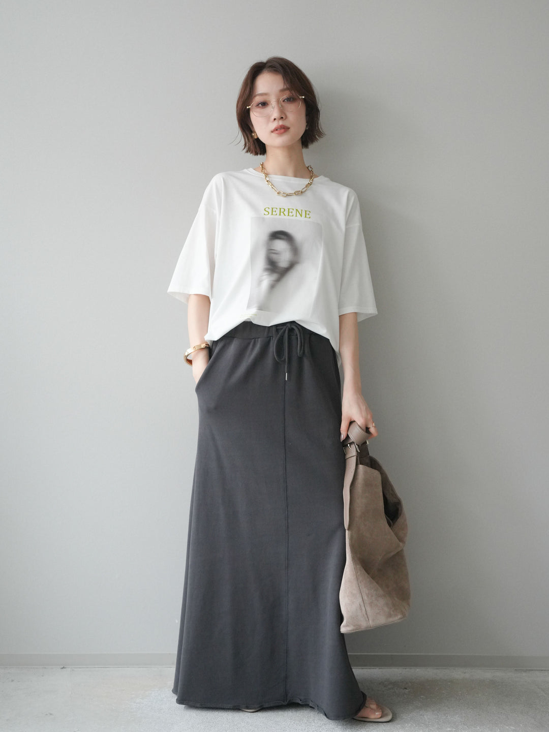 [SET]ブラーアートフォトTシャツ+選べるアクセセット(2set)