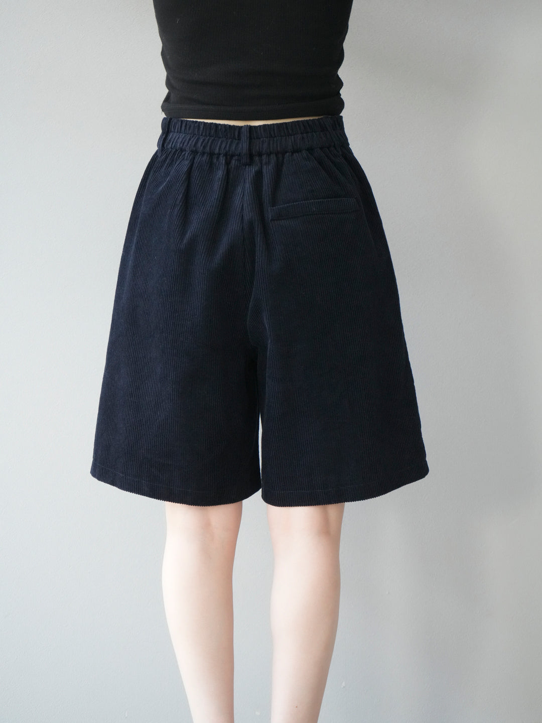 [予約]コーデュロイハーフパンツ/ブラック