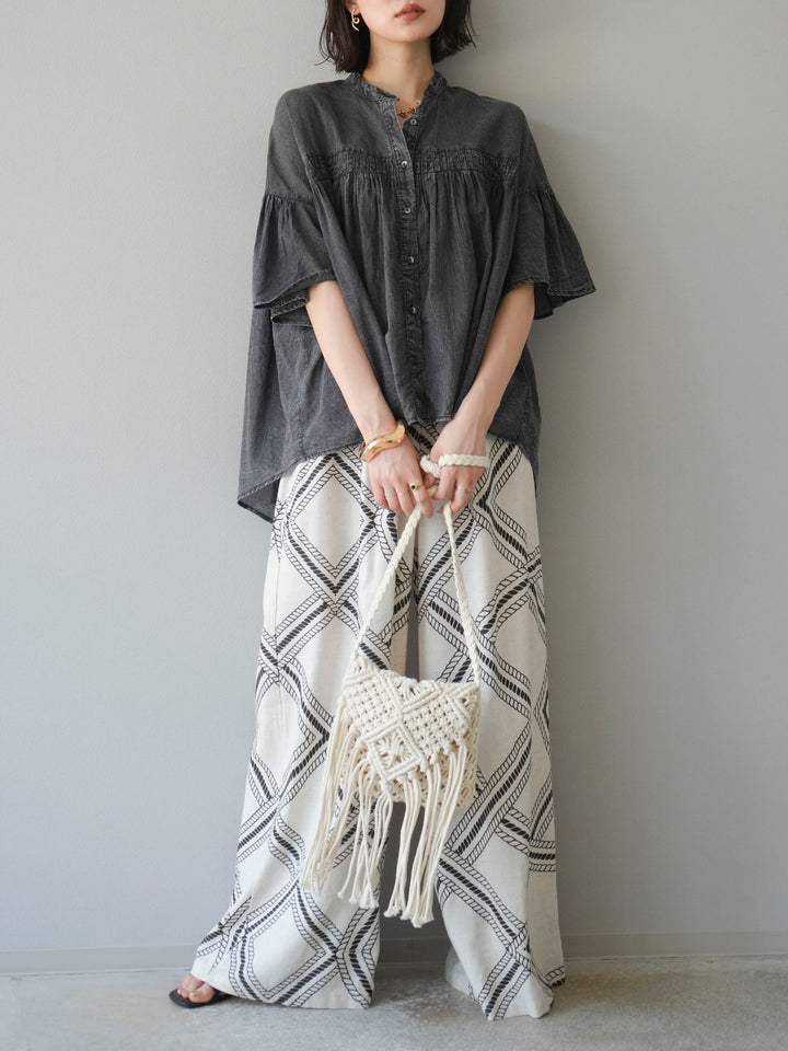 [訂位] 麻繩休閒褲/象牙白