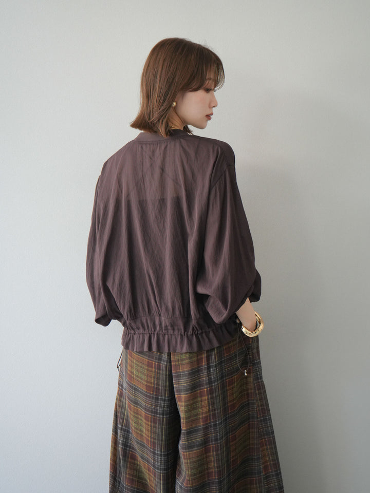[預訂] Washer Sheer Blouson/棕色