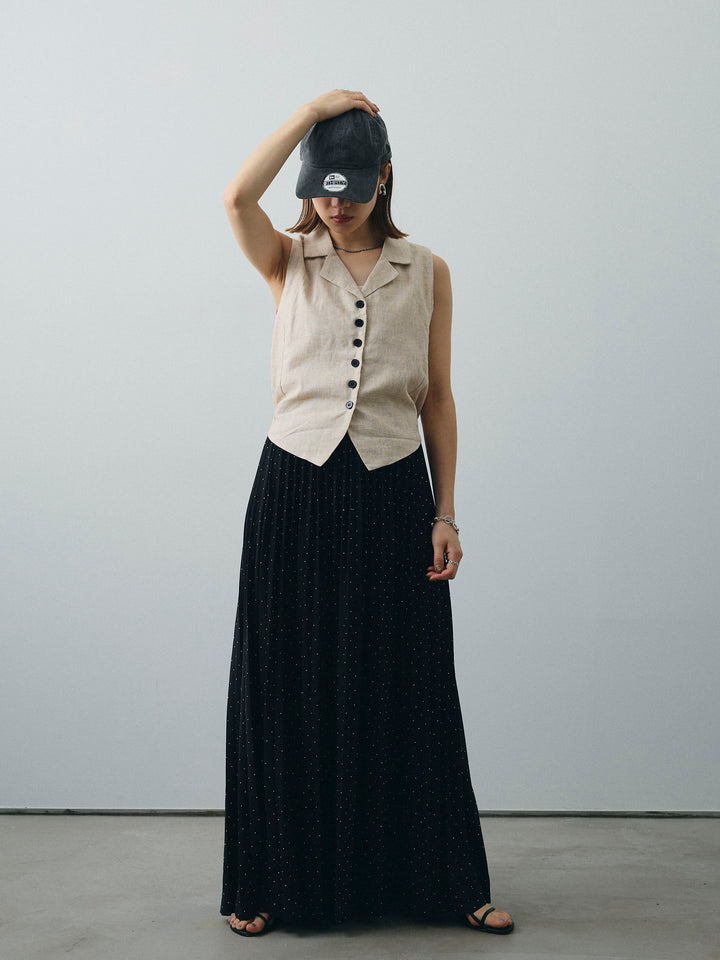 [SET] 水鑽百褶裙 + 水鑽百褶裙 (2set)