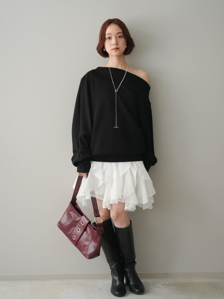 [SET]ラッフルレースミニスカート+ラッフルレースミニスカート(2set)