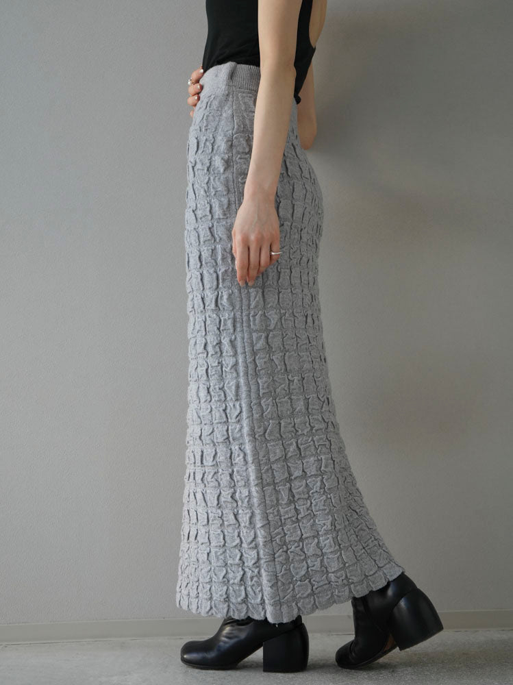 [Pre-order] Pokopoko Knit Skirt/Gray