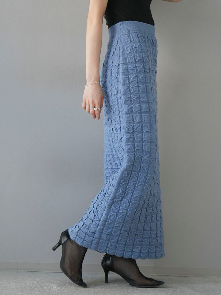 [Pre-order] Pokopoko Knit Skirt/Blue