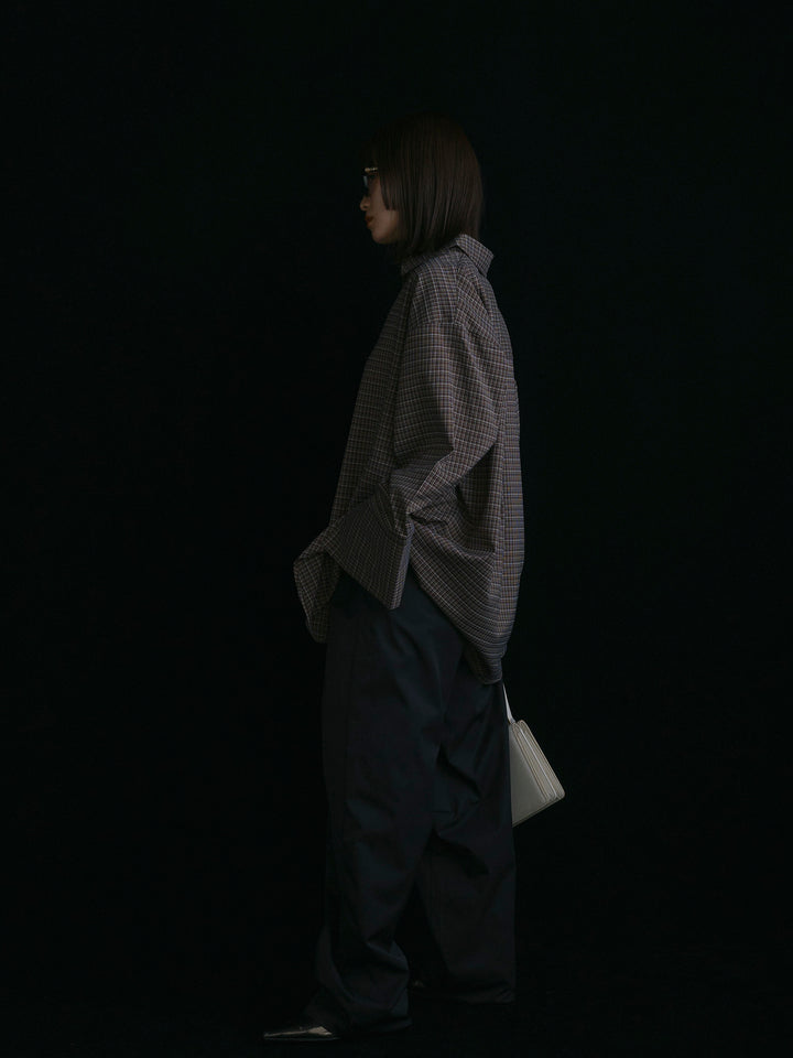 [予約]タフタワイドカーブパンツ/ブラック