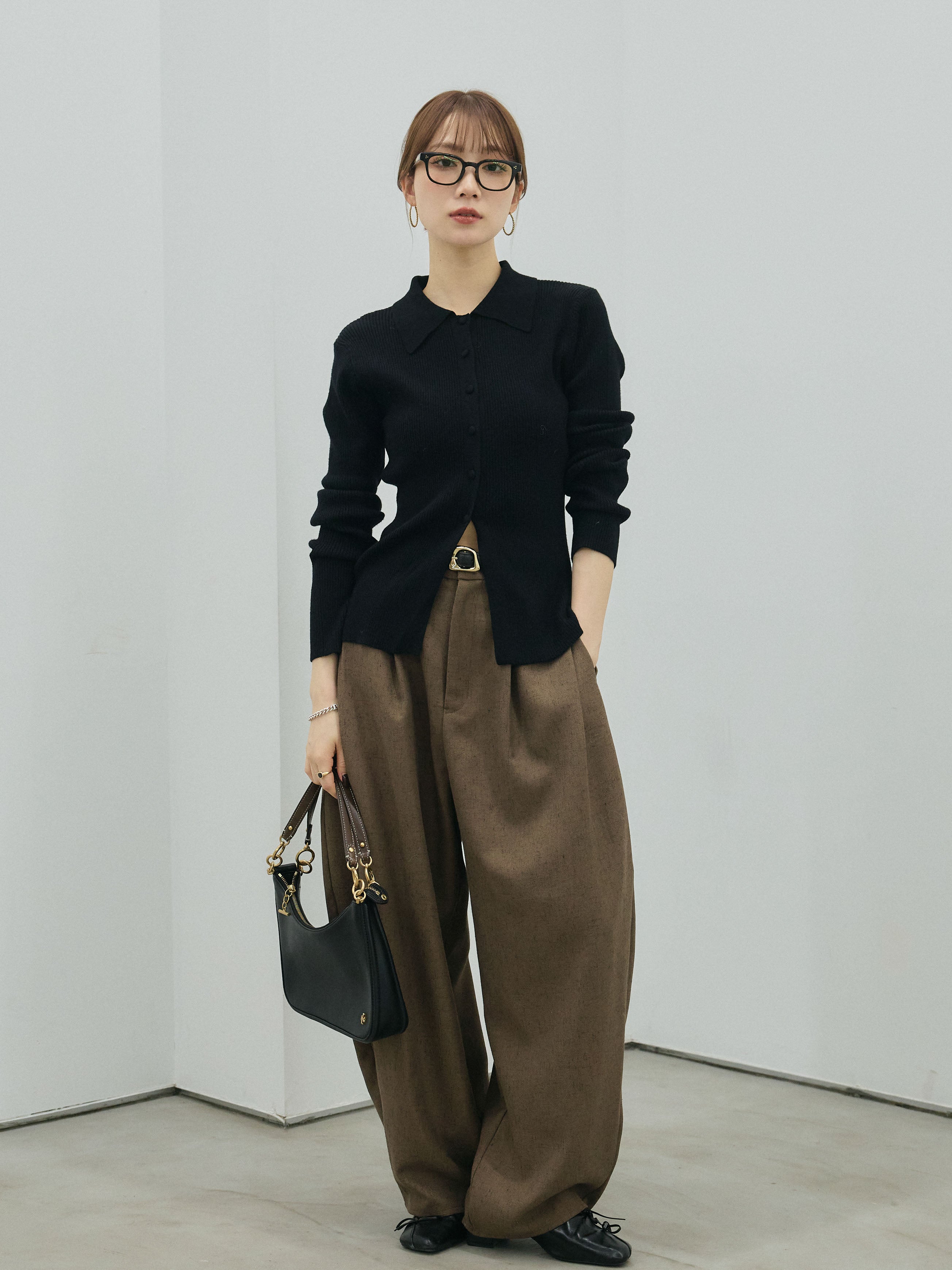 予約]モックスカルゼサイドタックコクーンパンツ/brown – Lumier