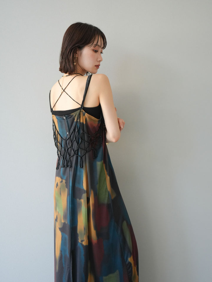 [予約]ビーズビスチェ/チャコール