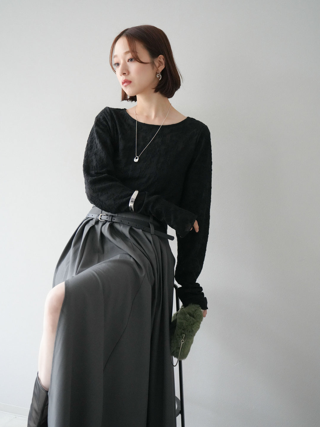 [予約]シアージャガードトップス/ブラック