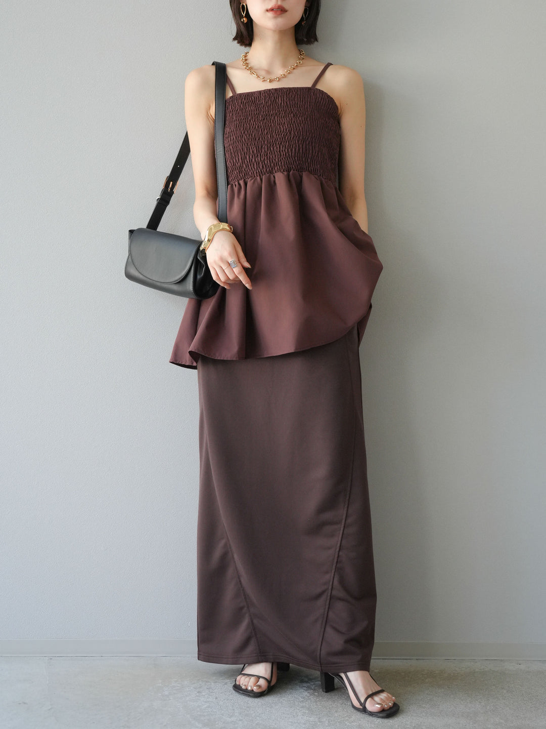 [SET] 毛衣長裙+毛衣長裙（2件套）