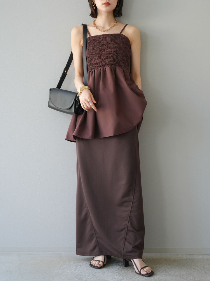 [SET] 毛衣長裙+毛衣長裙（2件套）