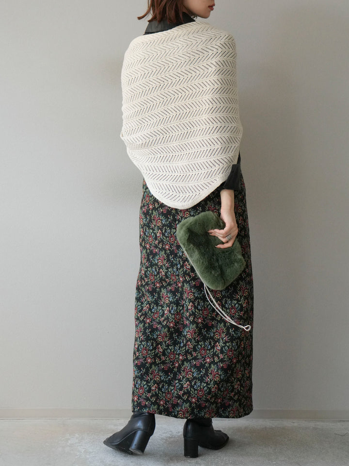 [SET]ゴブランフロントジップタイトスカート+ゴブランフロントジップタイトスカート(2set)