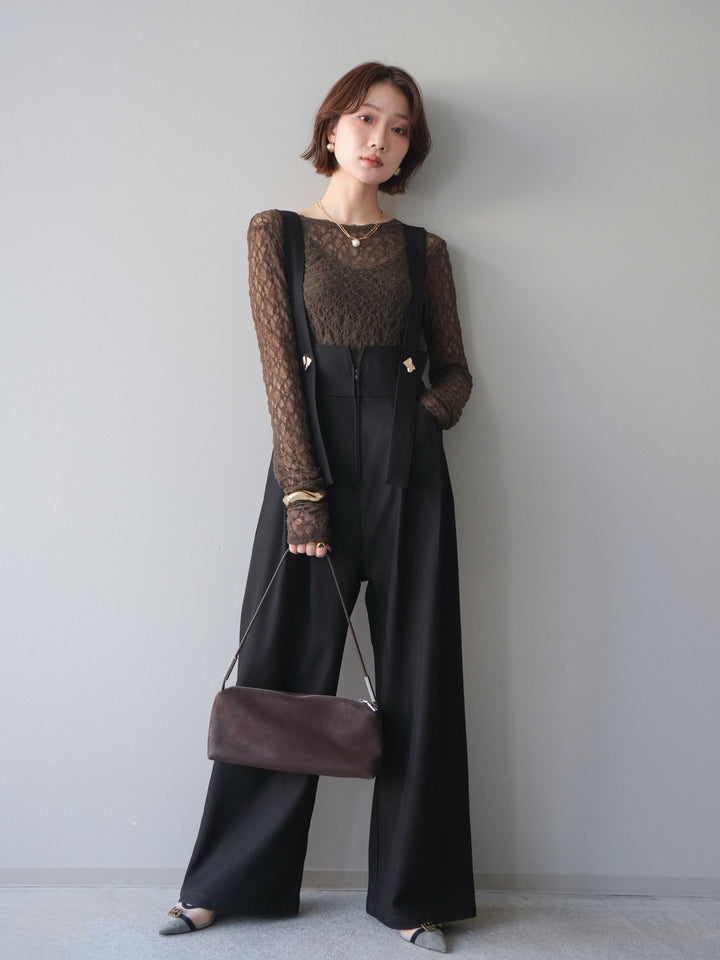 [予約]バックラウンドジャガードレーストップス/brown