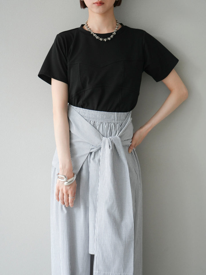 [SET]ビスチェデザインTシャツ+選べるアクセセット(2set)