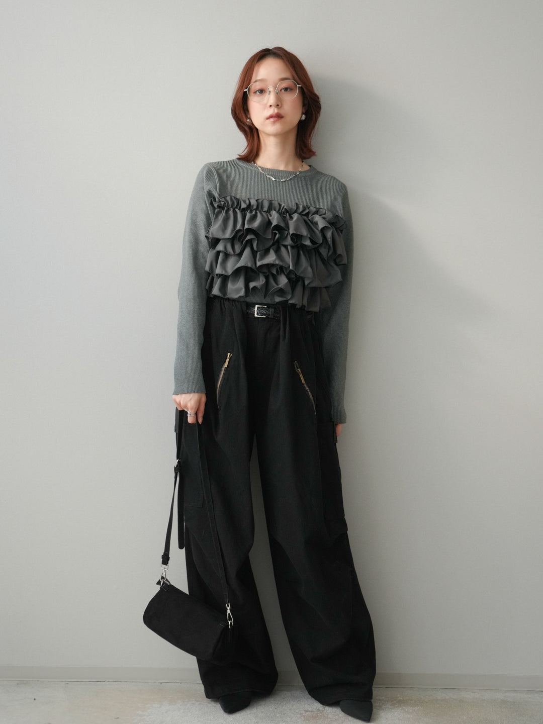 [予約]コットンタックループパンツ/black