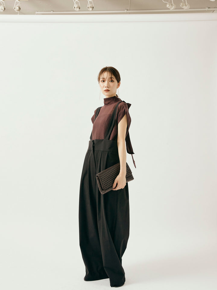 [予約]ICE TOUCH コクーンサロペット/ブラック