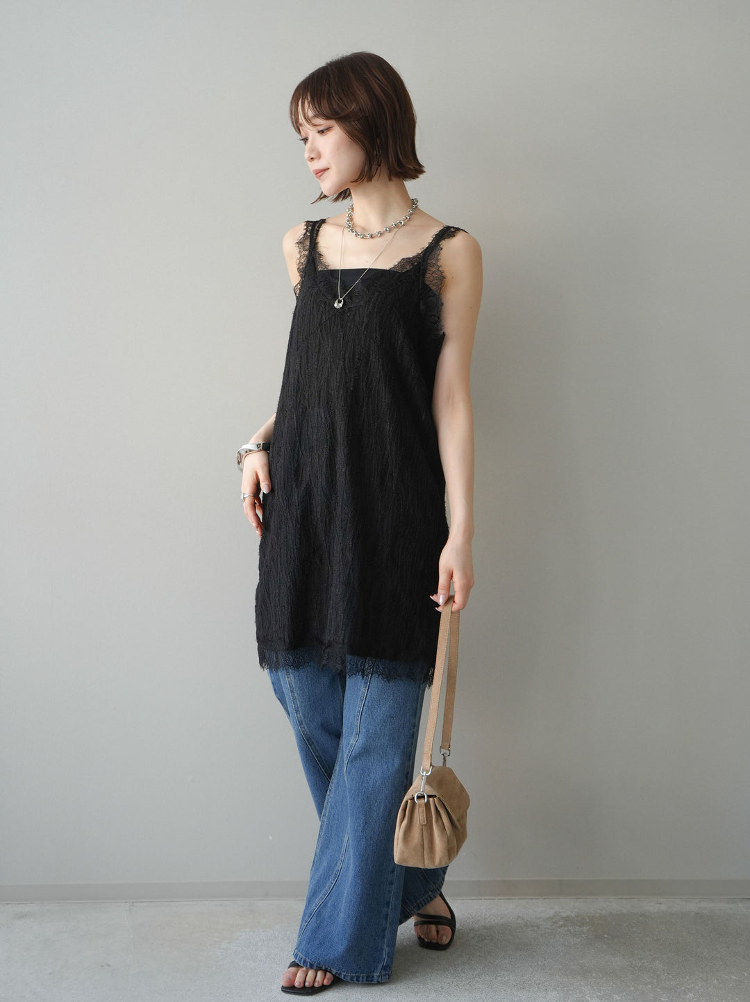 [予約]サイドラインフレアデニムパンツ/blue