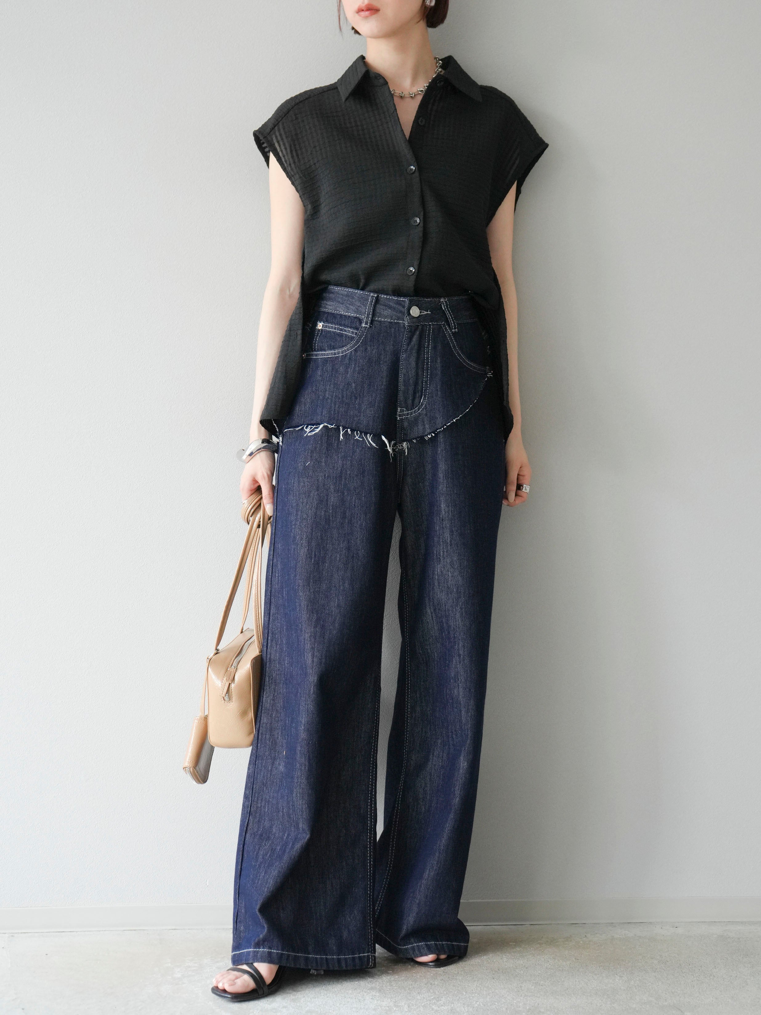 BLUE LABEL 黒 パンツ レディース デニム BLUE LABEL 黒 パンツ レディース デニム デニムワイドパンツ（パンツ