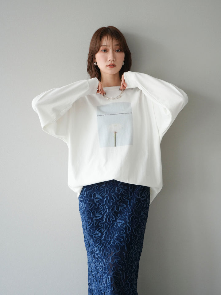 [予約]フラワーフォトプリントBIGロンT /オフ2