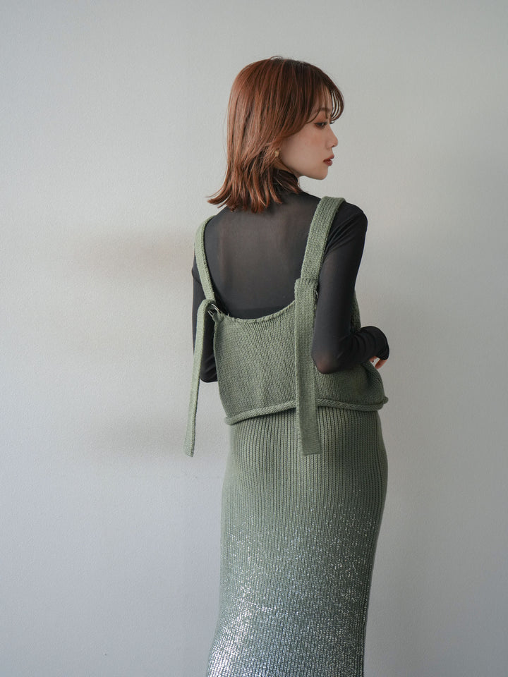 [予約]ニットビスチェ/ashgreen