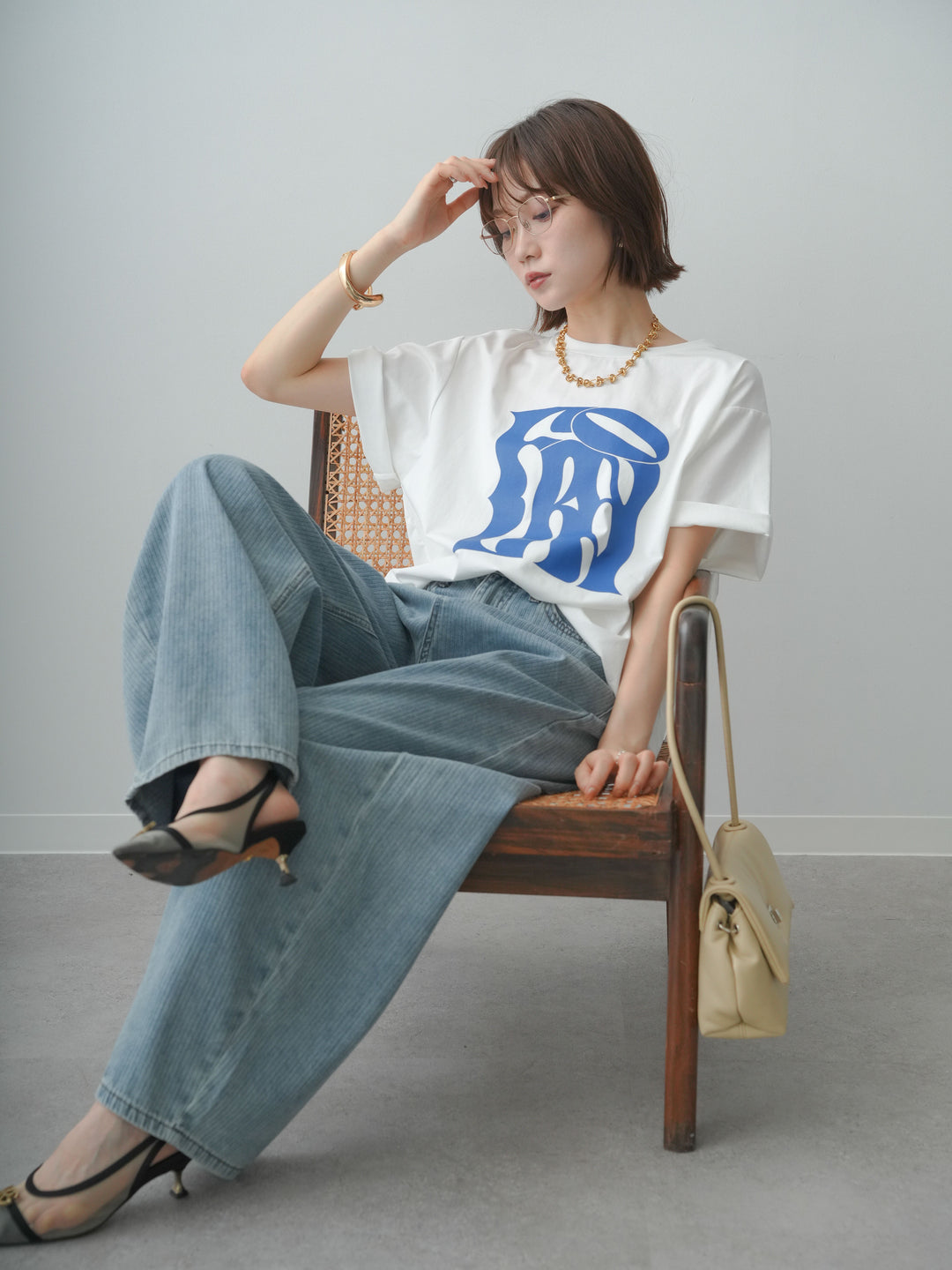 [SET]クールタッチアートロゴオーバーTEE+選べるアクセセット(2set)