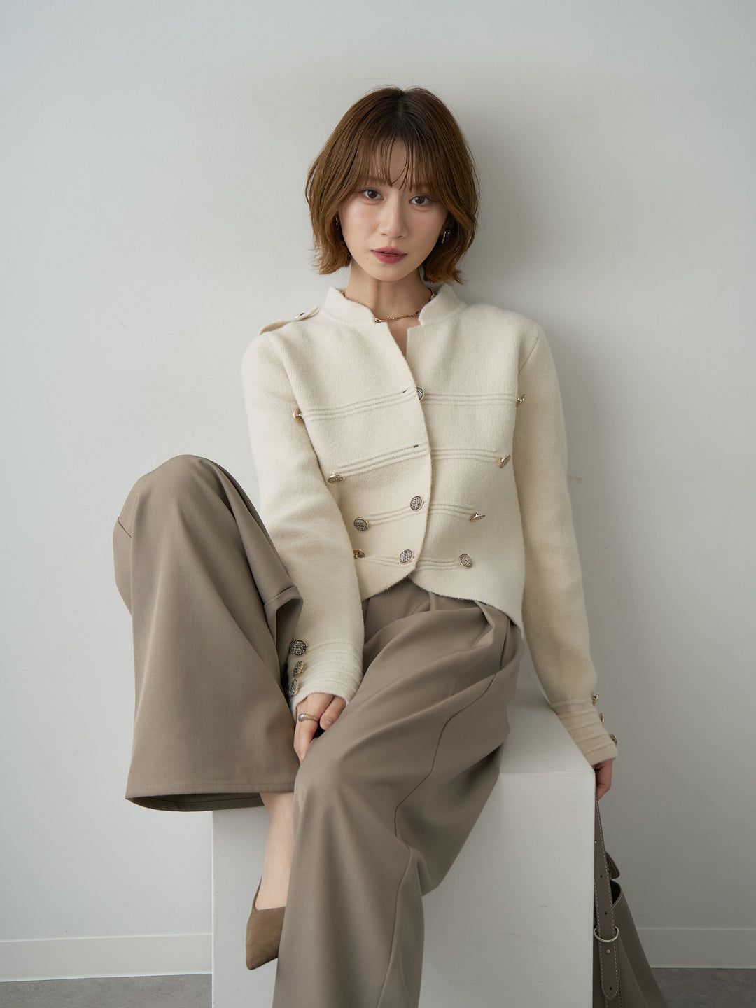 [SET]ナポレオンニットジャケット+選べるアクセセット(2set)