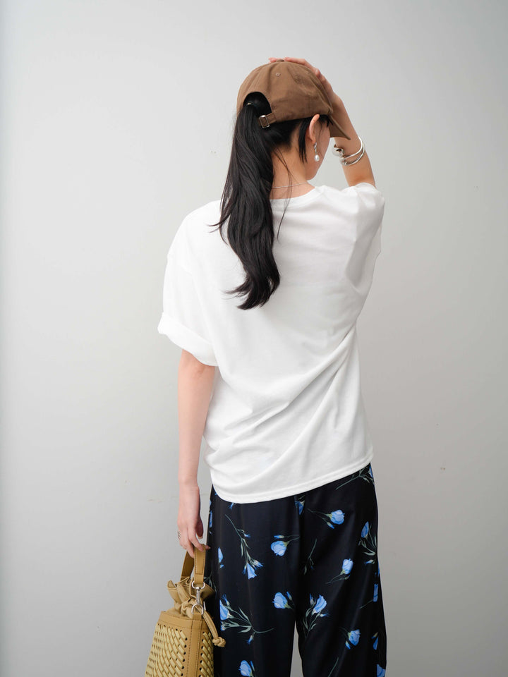 【着回しセット】フラワーフォトTEE+フラワープリントドレープタックパンツ+フラワープリントIラインギャザースカート(3set)