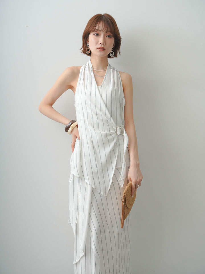 [SET]ストライプカシュクールジレ+ストライプカシュクールジレ(2set)
