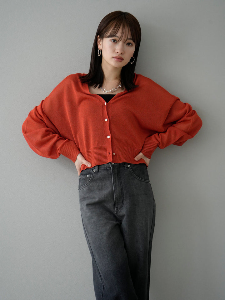 【預訂】Lamesia針織開襟衫/紅色