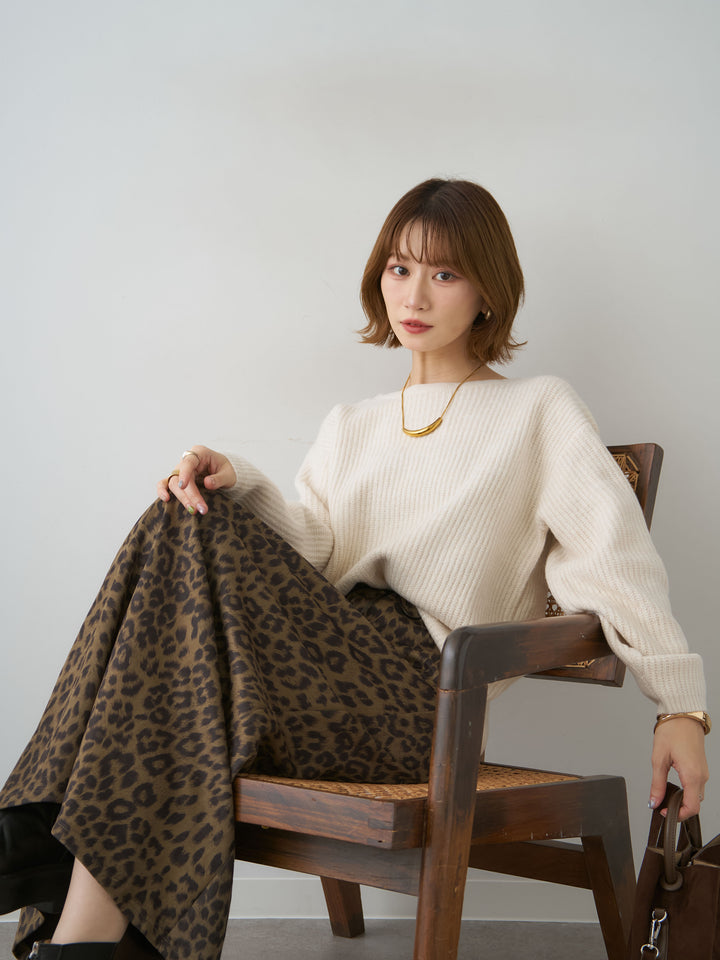 【套裝】雙向開衩羅紋針織衫 + 雙向開衩羅紋針織衫（2件套裝）