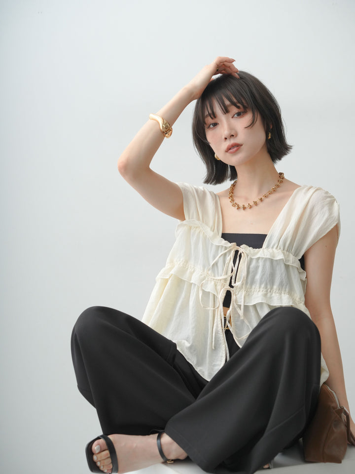 【套裝】雙面褶皺胸衣上衣 + 選配配件套裝（2 套）