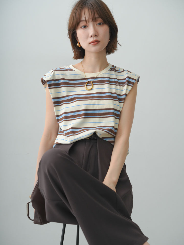 [SET]ショルダーパッドフレンチTEE+ショルダーパッドフレンチTEE(2set)