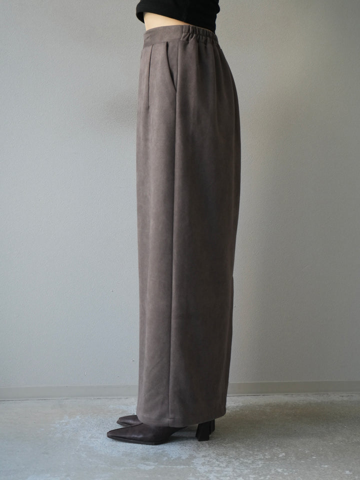 [予約]スエードタイトスカート/チャコール