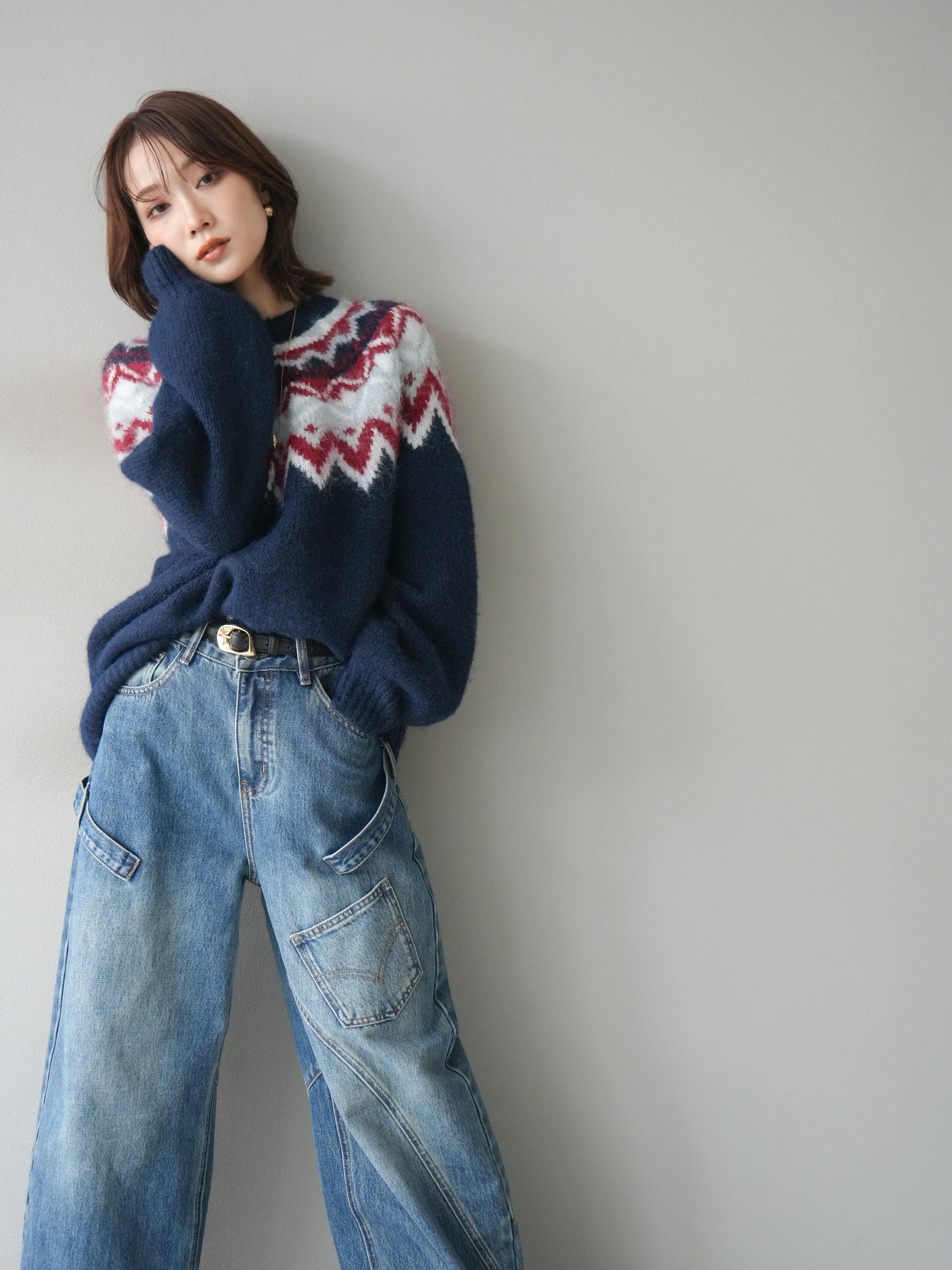 Lumier リュミエ　ペインターカーブデニムパンツ 予約]ペインターカーブデニムパンツ/ブルー – Lumier