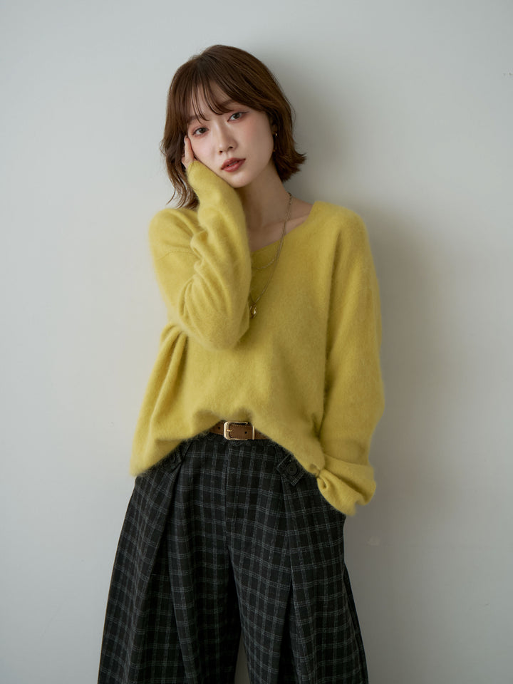 [SET]カシミア混フェザータッチVネックニットトップス+カシミア混フェザータッチVネックニットトップス(2set)