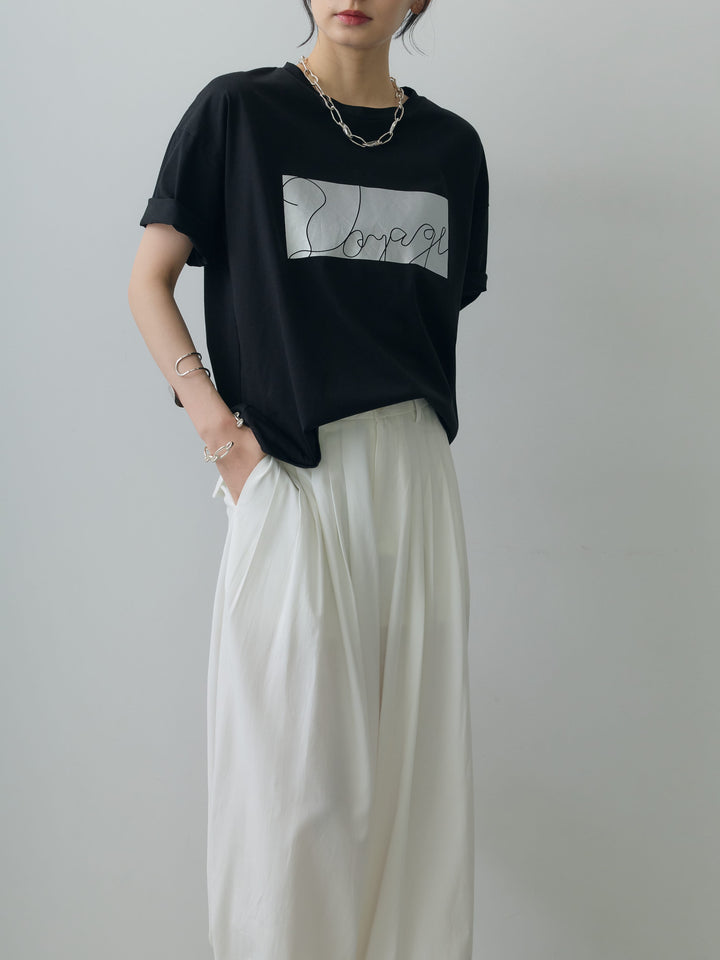 [SET]箔プリントボックスTEE+選べるアクセセット(2set)