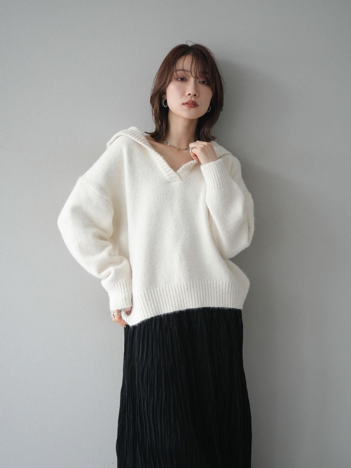 [SET]スキッパーニットプルオーバー+選べるアクセセット(2set)