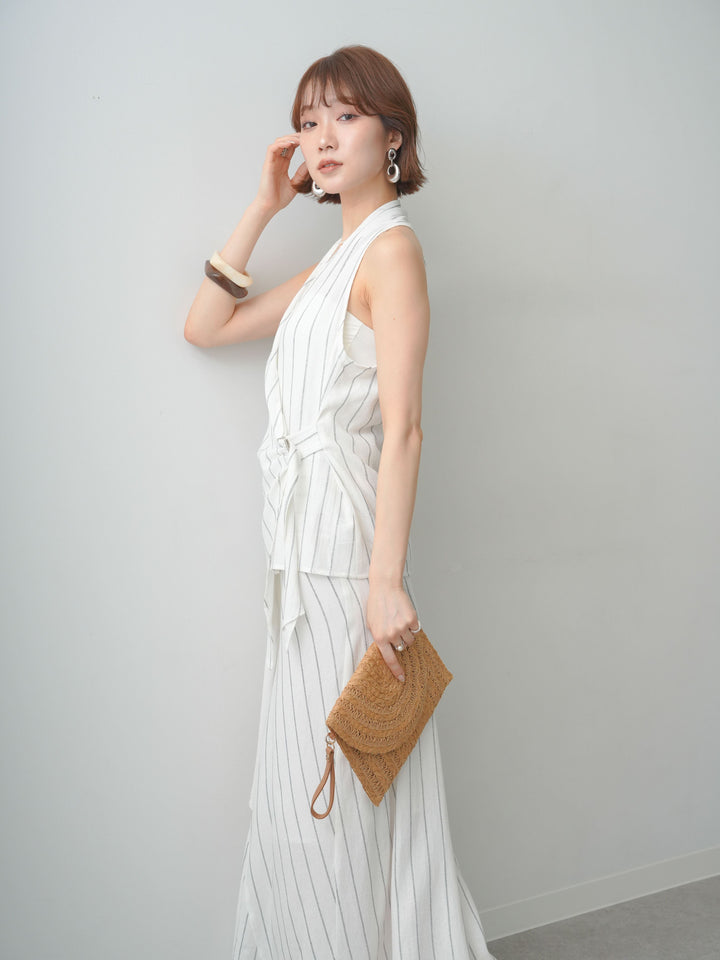 [SET]ストライプカシュクールジレ+ストライプカシュクールジレ(2set)