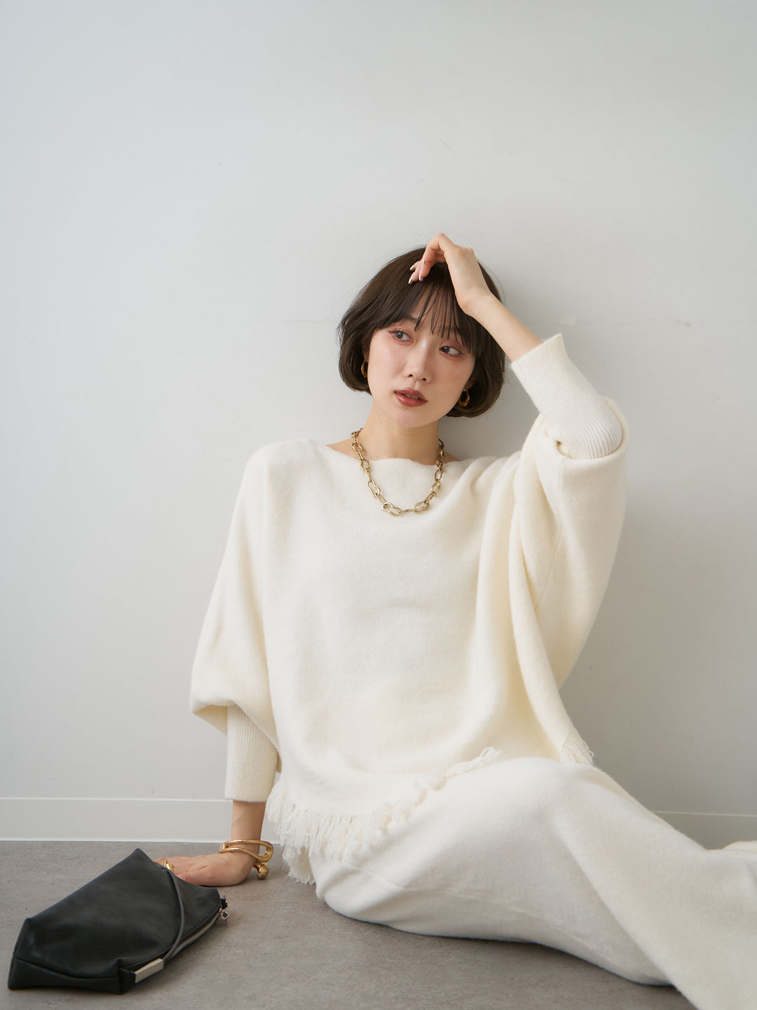 [SET]ヘムフリンジニットトップス＆スカートSET UP(2SET)+ヘムフリンジニットトップス＆スカートSET UP(2SET)(2set)