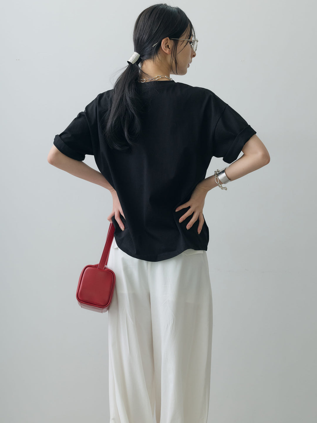 [予約]箔プリントボックスTEE/black