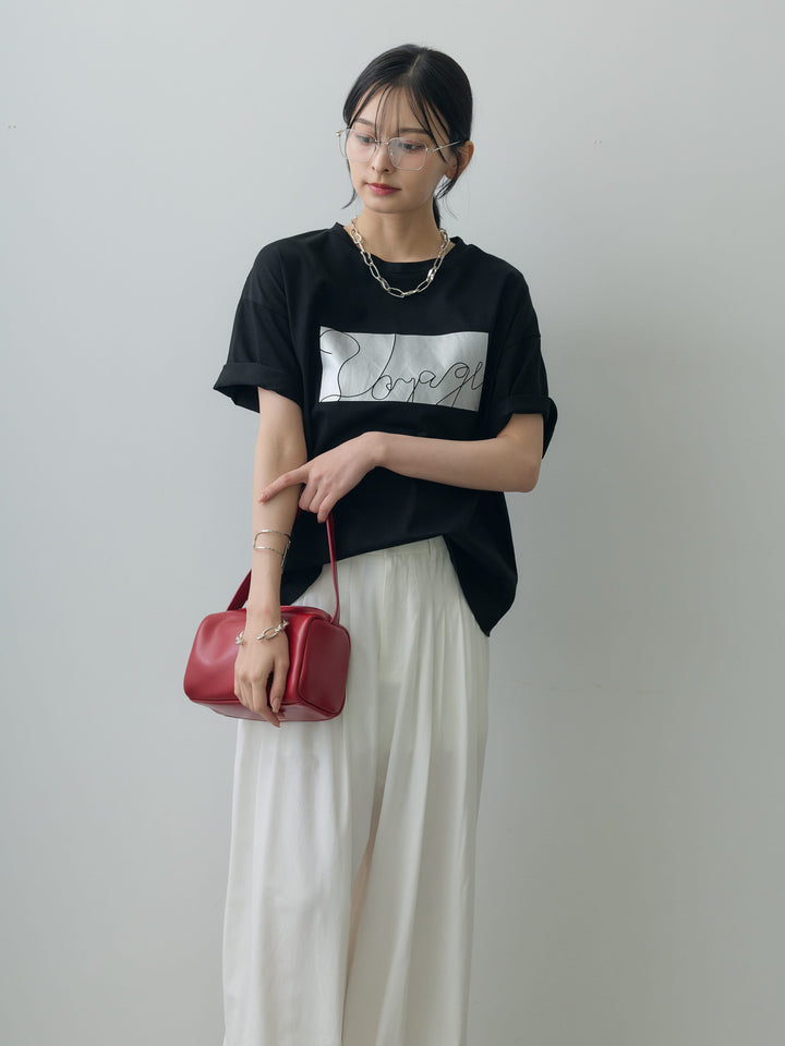[予約]箔プリントボックスTEE/black