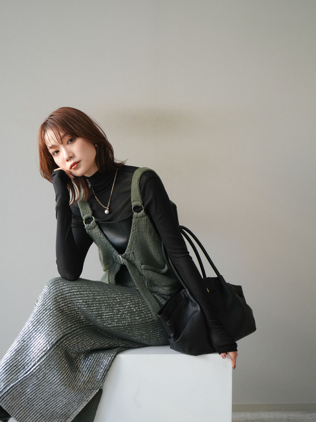 [予約]ニットビスチェ/ashgreen