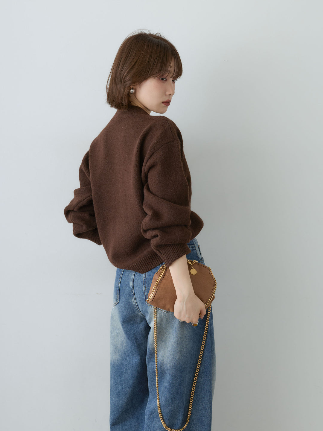 [予約]ナポレオンニットプルオーバー/brown