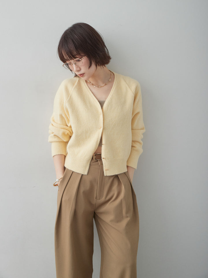 [SET]ゴールドラインボタンカーディガン+クレープデシンタックワイドパンツ(2set)