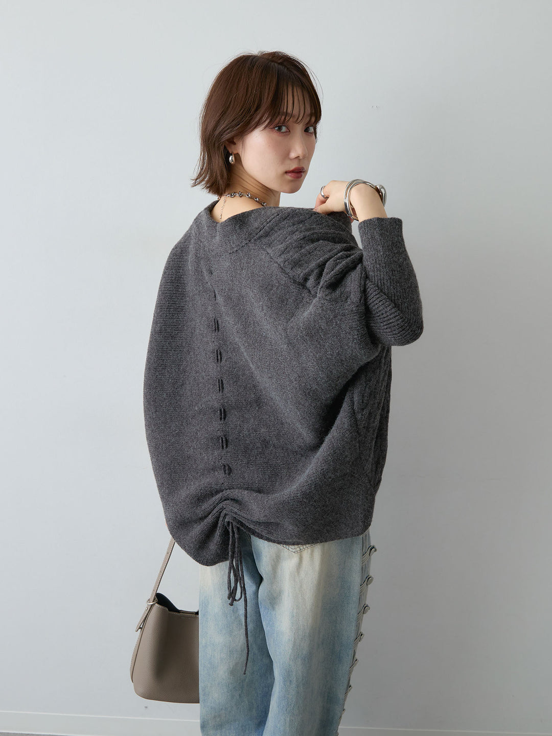 [SET]バックギャザーニットボレロ+バックギャザーニットボレロ(2set)