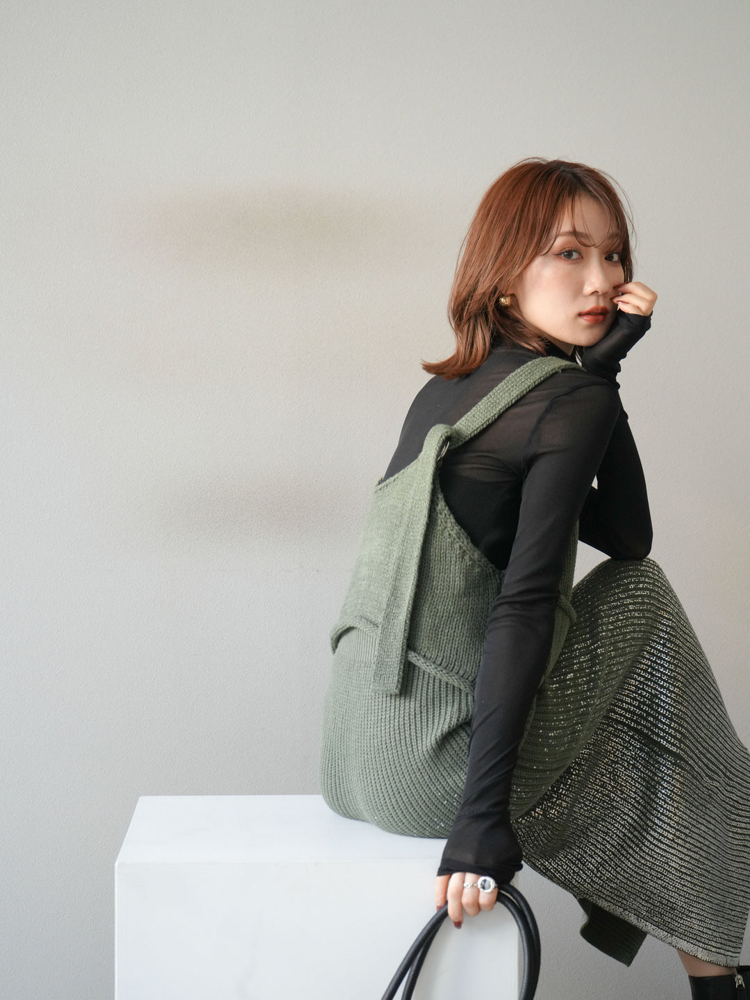 [予約]ニットビスチェ/ashgreen