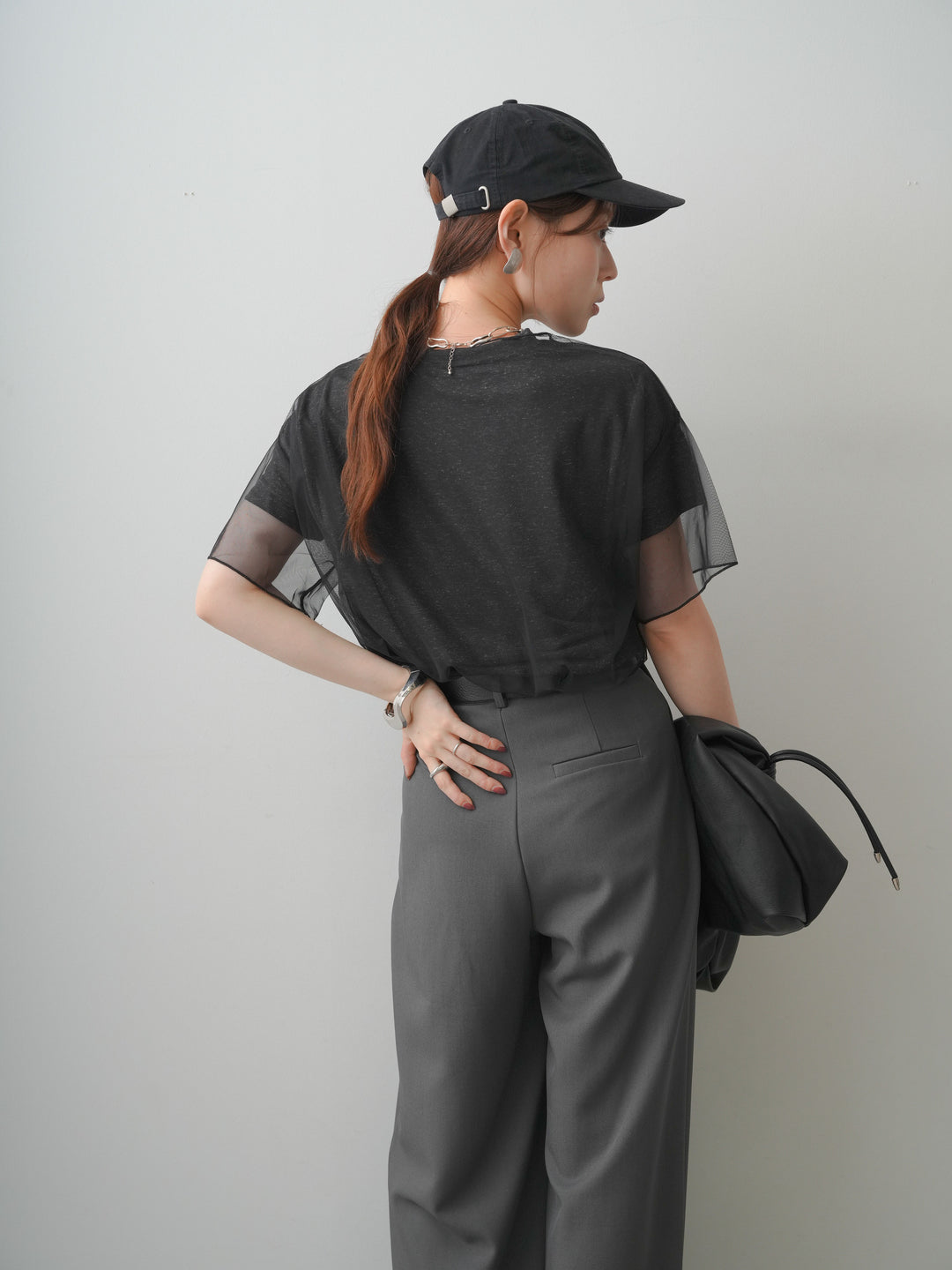 [SET]シアーチュールレイヤードTEE+選べるアクセセット(2set)