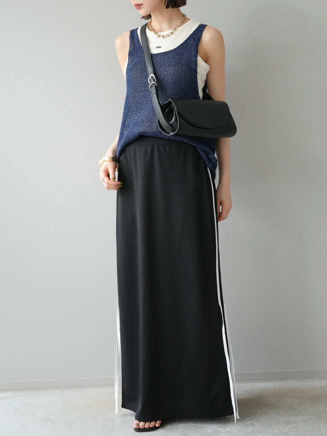 [預購] Sideline 球衣窄裙/黑色