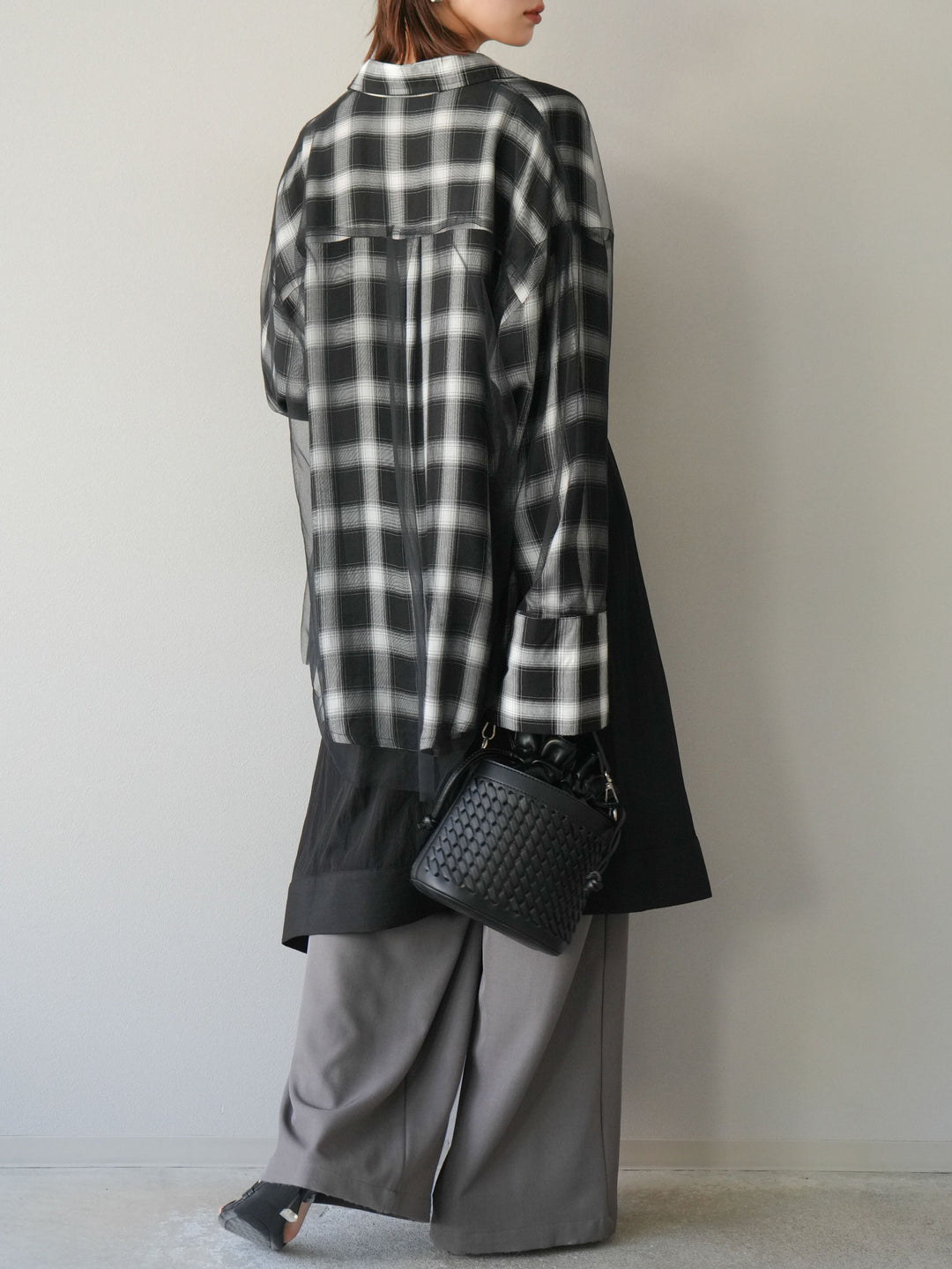 [予約]アシンメトリーレイヤードスカート/ブラック