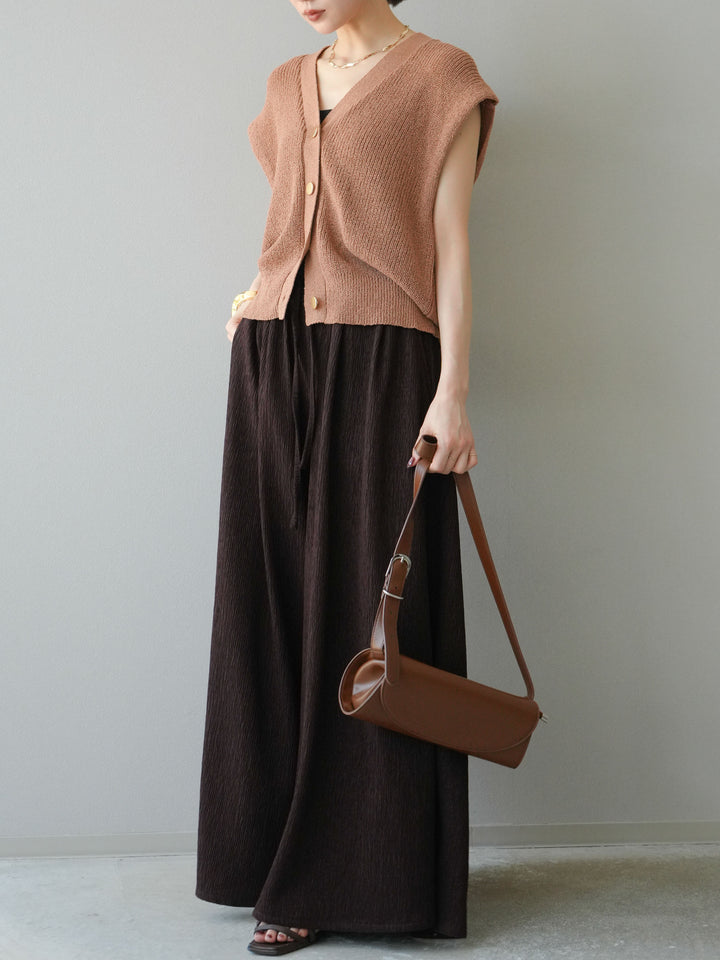[予約]楊柳バギーパンツ/ブラウン
