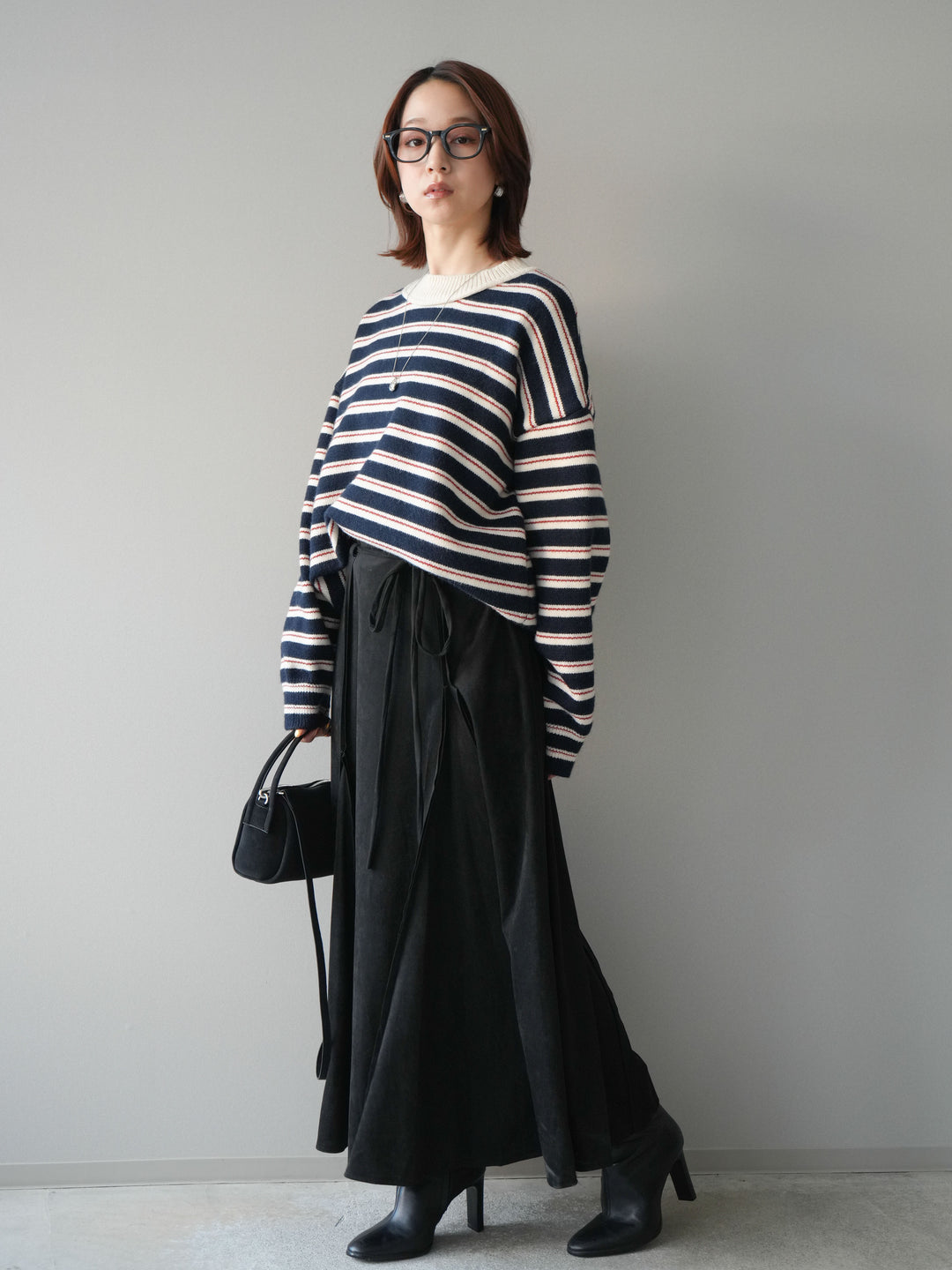 [予約]スエードマーメイドスカート/black